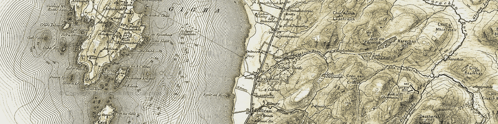 Old map of Lenaig in 1905
