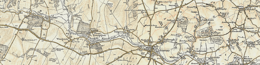 Old map of Taynton in 1898-1899