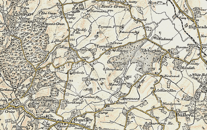Old map of Taynton in 1898-1900