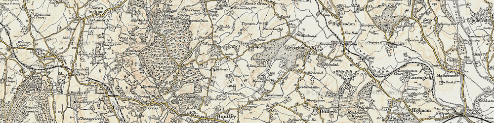 Old map of Taynton in 1898-1900