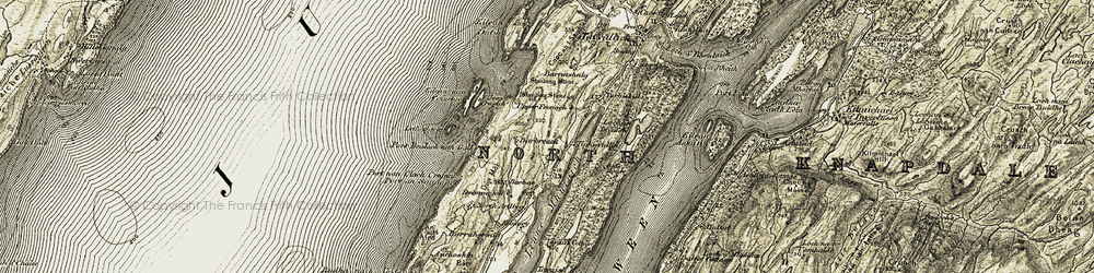Old map of Barnashaig in 1905-1907