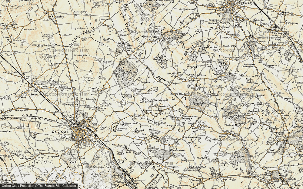 Old Map of Tea Green, 1898-1899 in 1898-1899