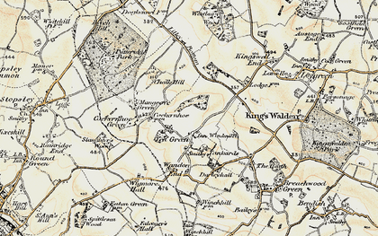 Old map of Lilley Bottom in 1898-1899