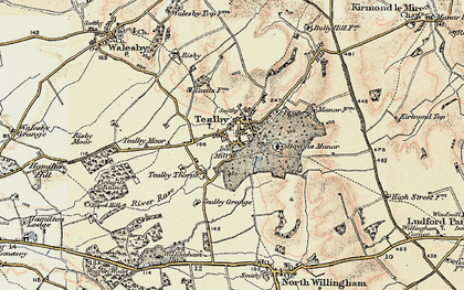 Old map of Tealby in 1903