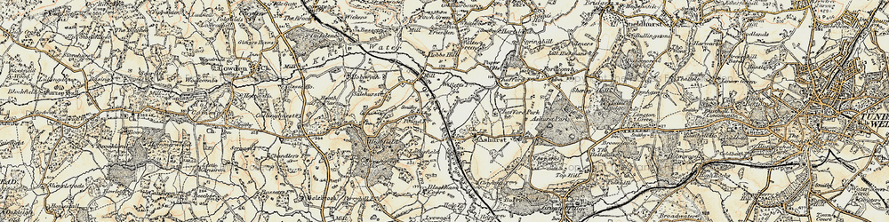 Old map of Teasley Mead in 1898