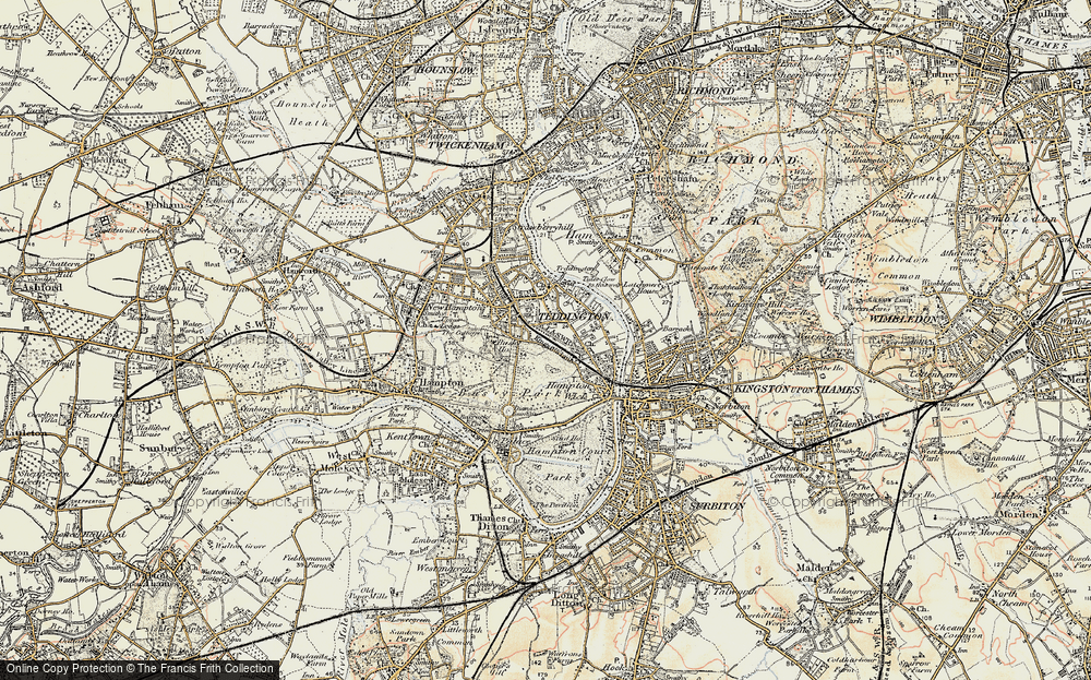 Old Map of Teddington, 1897-1909 in 1897-1909