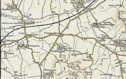 Old map of Teddington in 1899-1900