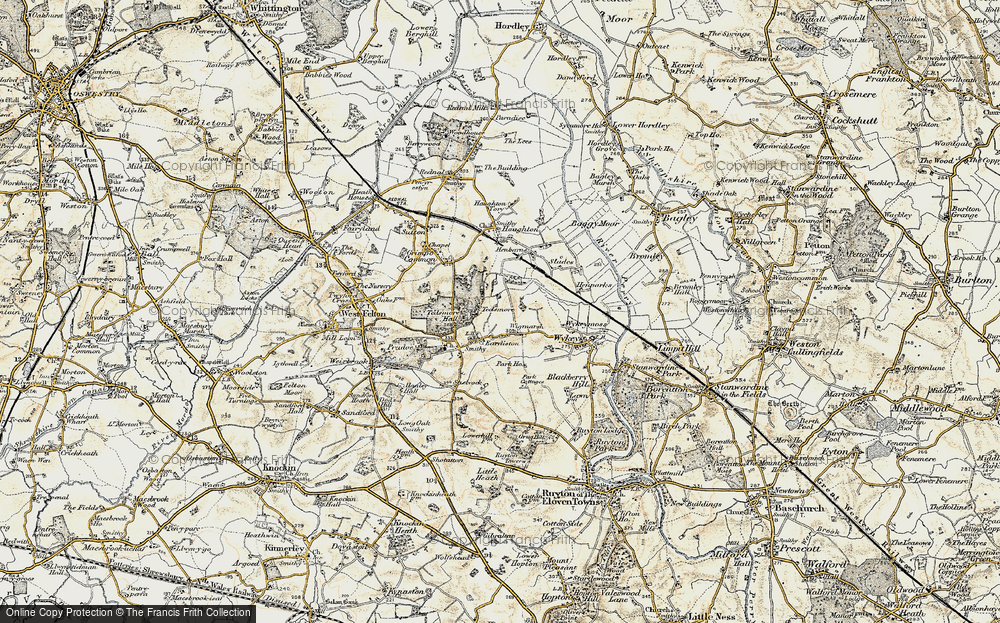 Old Map of Tedsmore, 1902 in 1902