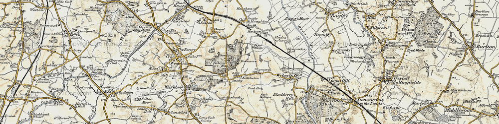 Old map of Tedsmore in 1902