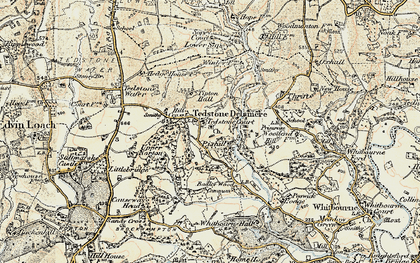 Old map of Tedstone Delamere in 1899-1902