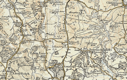 Old map of Tedstone Wafer in 1899-1902