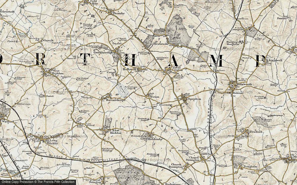 Old Map of Teeton, 1901 in 1901