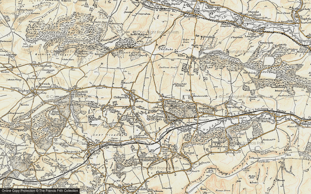 Old Map of Teffont Magna, 1897-1899 in 1897-1899