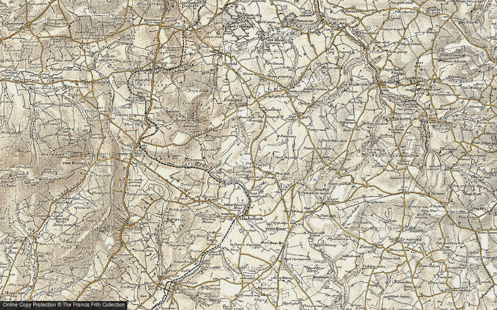Old Map of Tegryn, 1901 in 1901