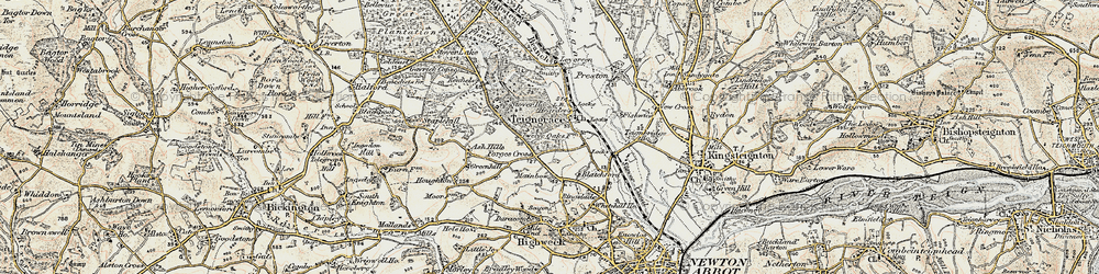 Old map of Leygreen in 1899