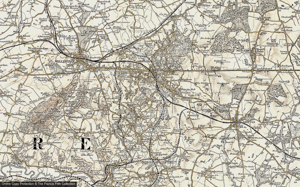 Old Map of Telford, 1902 in 1902
