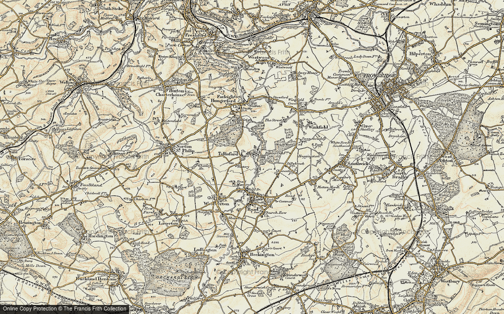 Old Map of Tellisford, 1898-1899 in 1898-1899