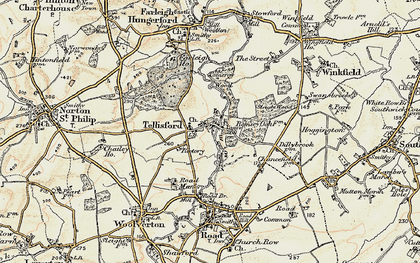 Old map of Tellisford in 1898-1899