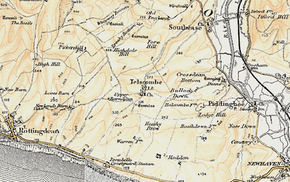 Old map of Bullock Down in 1898