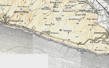 Old map of Telscombe Cliffs in 1898