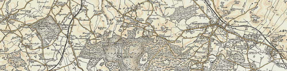 Old map of Temple in 1897-1899