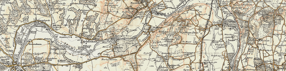 Old map of Temple in 1897-1909