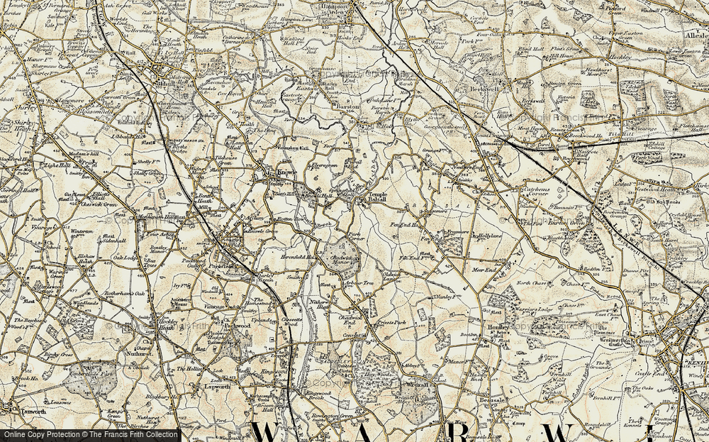 Old Map of Temple Balsall, 1901-1902 in 1901-1902