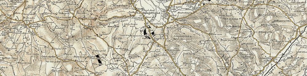 Old map of Berthele in 1901-1903