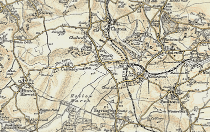 Old map of Temple Cloud in 1899