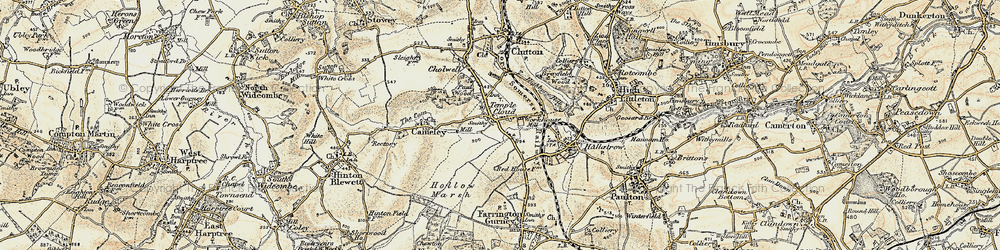 Old map of Temple Cloud in 1899