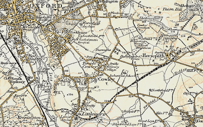 Old map of Temple Cowley in 1897-1899