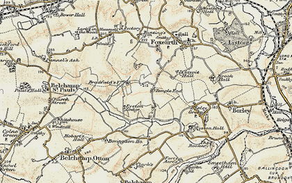 Old map of Bevingdon Ho in 1898-1901