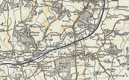 Old map of Temple Fields in 1898