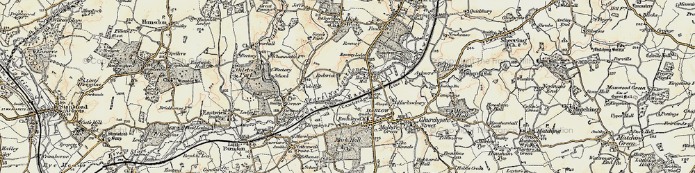 Old map of Temple Fields in 1898