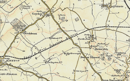 Old map of Temple Herdewyke in 1898-1901
