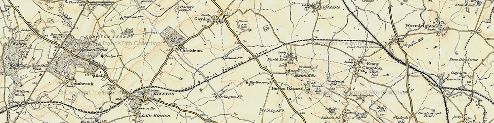 Old map of Temple Herdewyke in 1898-1901