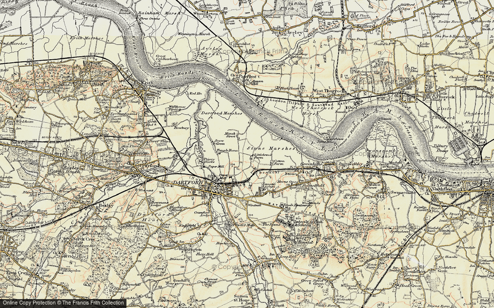 Old Map of Temple Hill, 1897-1898 in 1897-1898