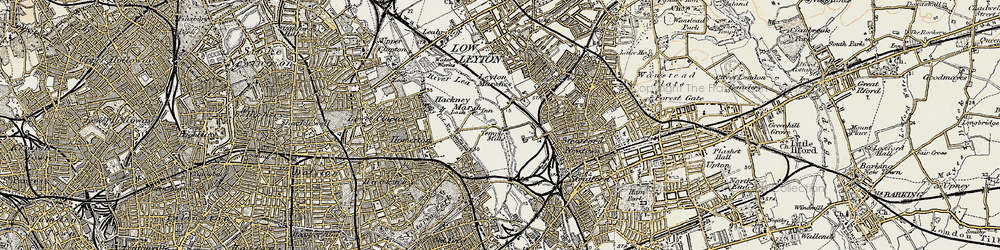 Old map of Temple Mills in 1897-1902