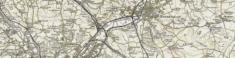 Old map of Templeborough in 1903