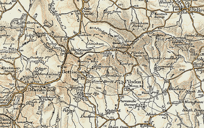 Old map of Attisham in 1898-1899