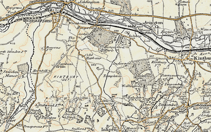 Old map of Cold Harbour in 1897-1900