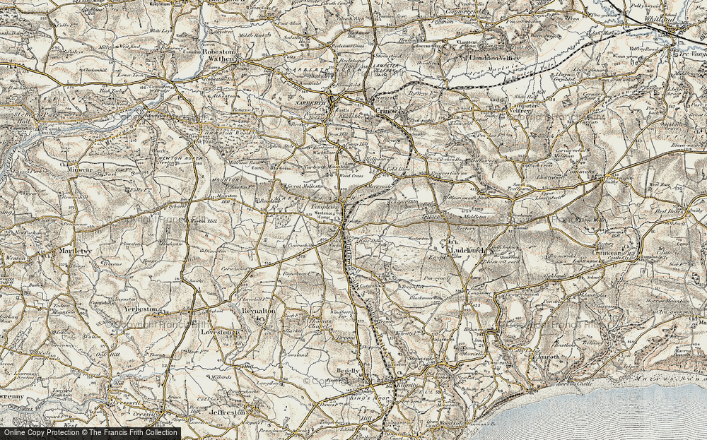 Old Map of Templeton, 1901 in 1901