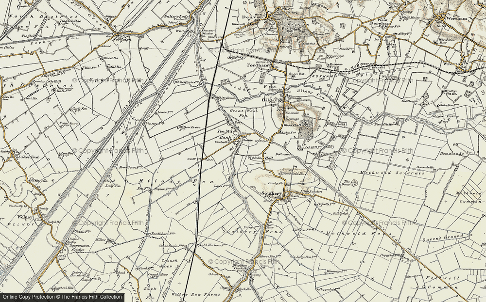 Old Map of Ten Mile Bank, 1901-1902 in 1901-1902