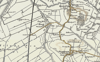 Old map of Ten Mile Bank in 1901-1902