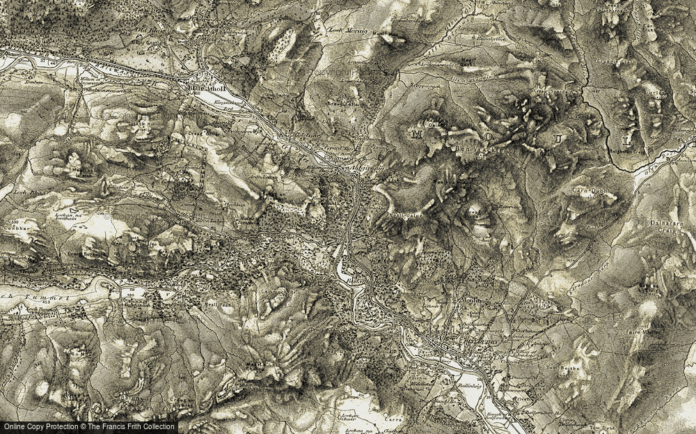 Old Map of Tenandry, 1907-1908 in 1907-1908