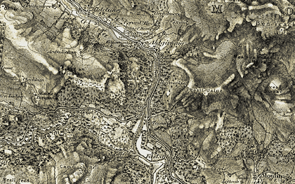 Old map of Tenandry in 1907-1908