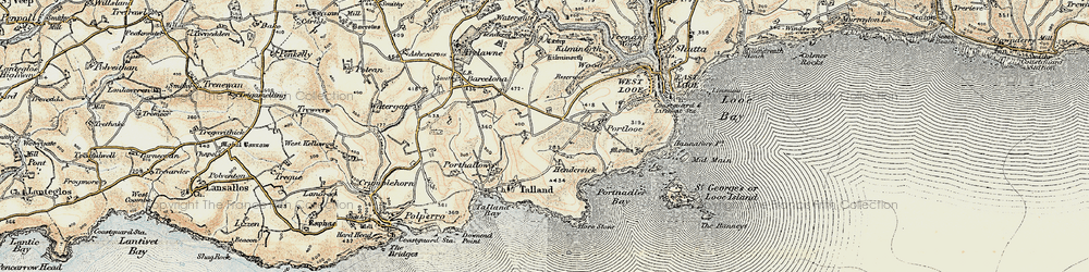 Old map of Tencreek in 1900