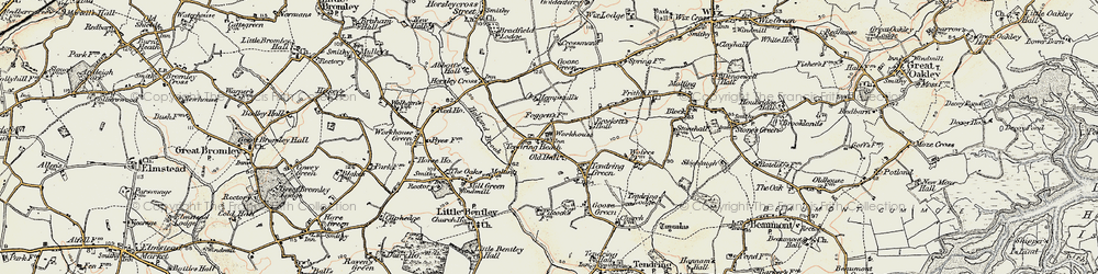 Old map of Tendring Heath in 1898-1899