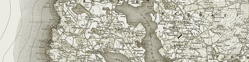 Old map of Ling Holms in 1912