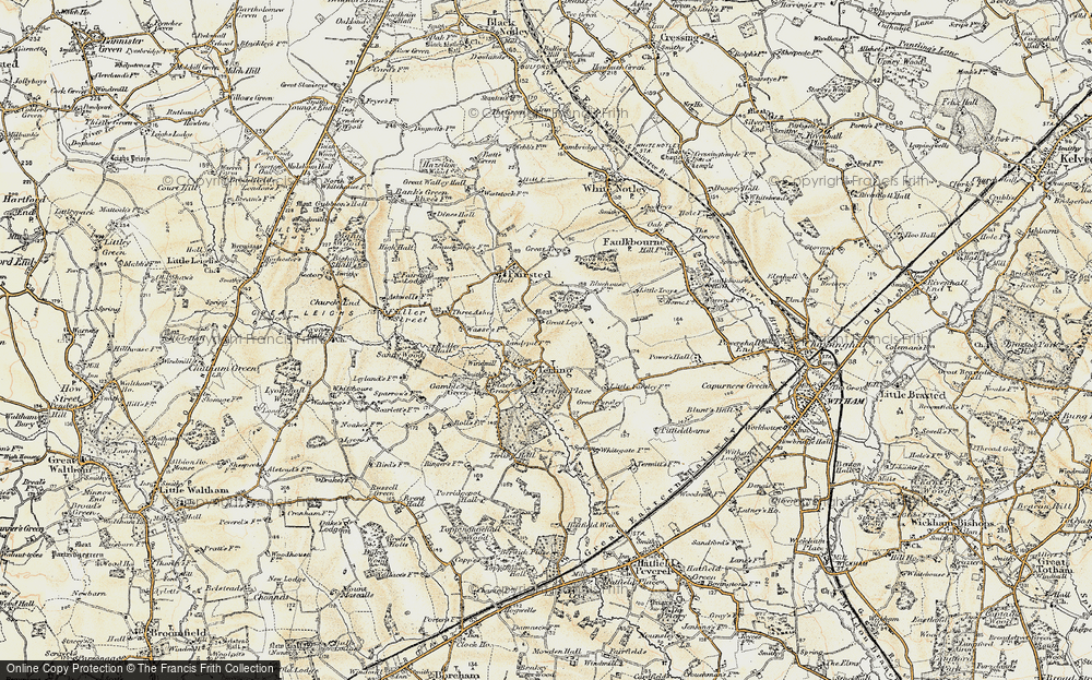 Old Map of Terling, 1898-1899 in 1898-1899